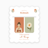 Magnetic Bookmark | Book and Flowers