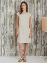 Linen Dress with Stretchy Sides