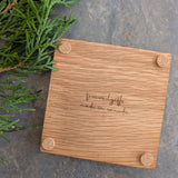 Pine Tree Inlay Wood Coaster - Made in Canada