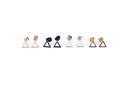 The Triangle Outline Stud Earrings