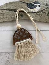 Rattan style Macrame Essential Oil Car Diffuser Charm