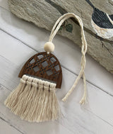 Rattan style Macrame Essential Oil Car Diffuser Charm