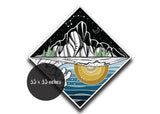 Mountain and Ocean Sticker