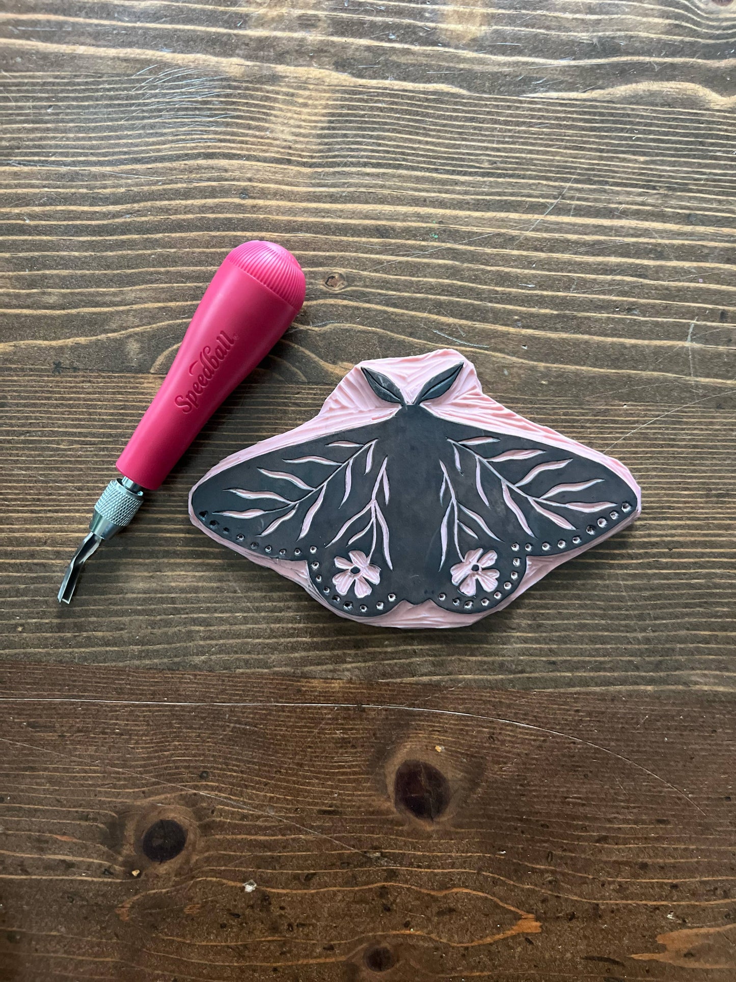 Floral Moth Greeting Card
