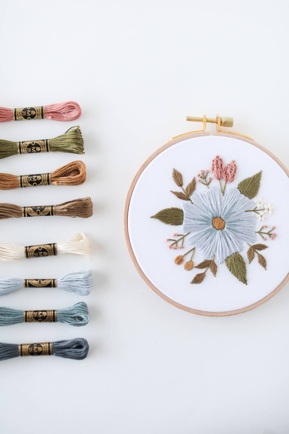 Periwinkle Blooms Embroidery Kit - Beginner