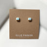 Shapes Ceramic Gold Accent Stud Earring