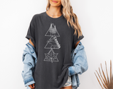 Geometric Canada Unisex T-shirt | Canadian Clothing: Pepper (Grey)