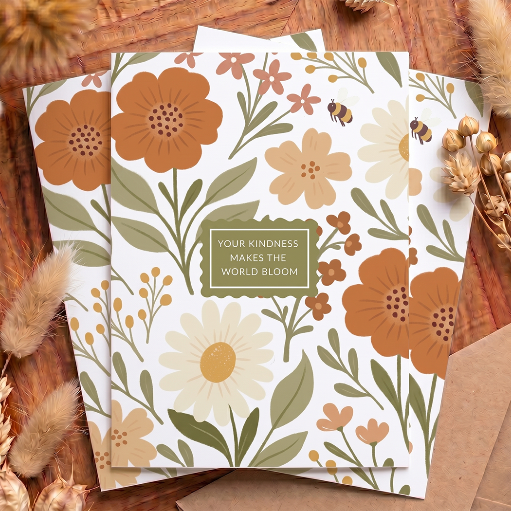 Floral Mini Card | Premium Matte Paper Greeting Card
