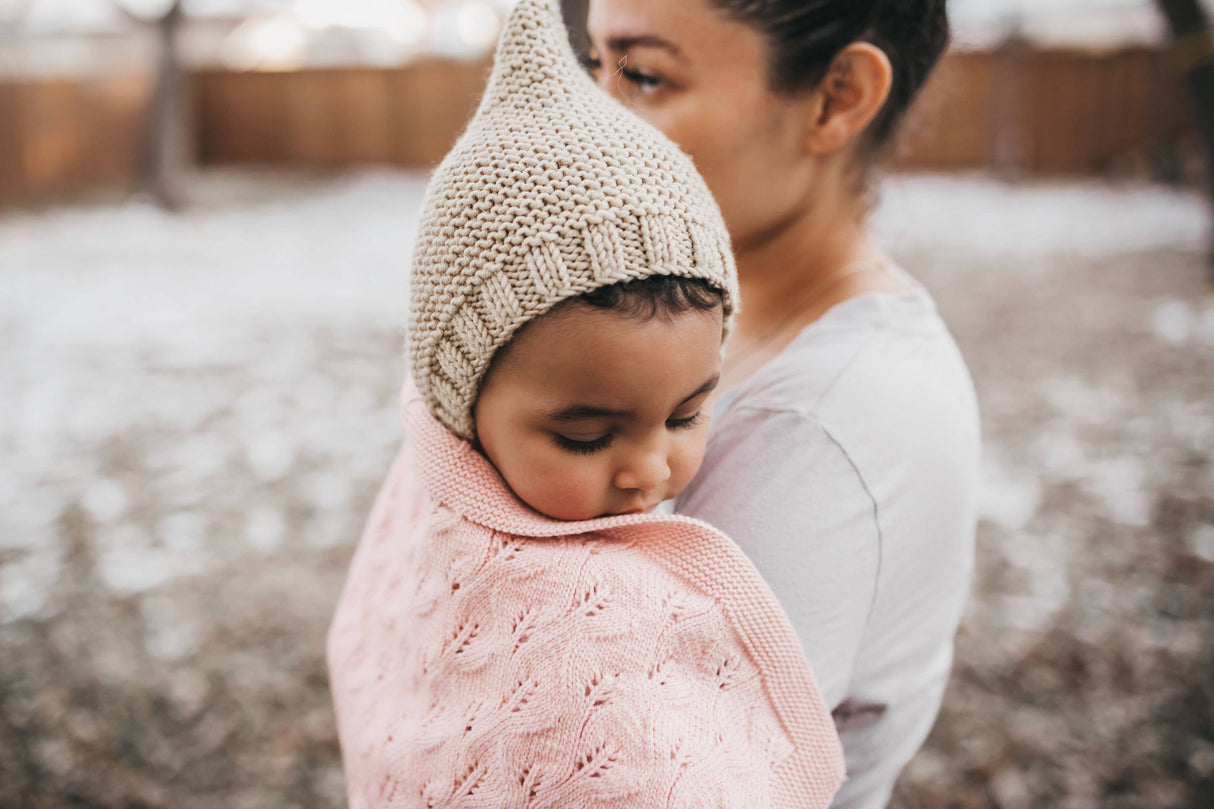Narwhal Merino Wool Knit Bonnet