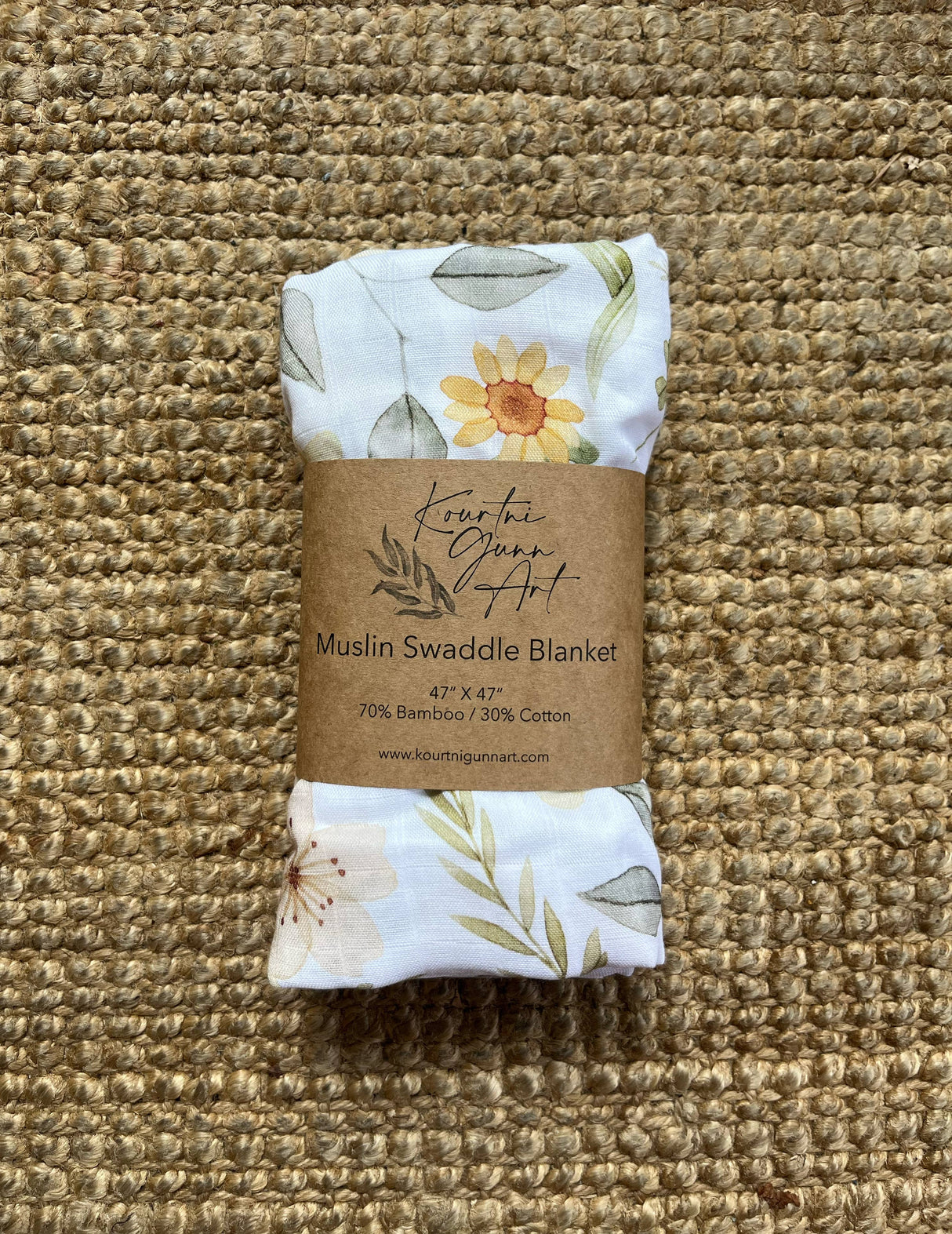 Fall Floral Baby Blanket  |  Fern Muslin Swaddle Blanket