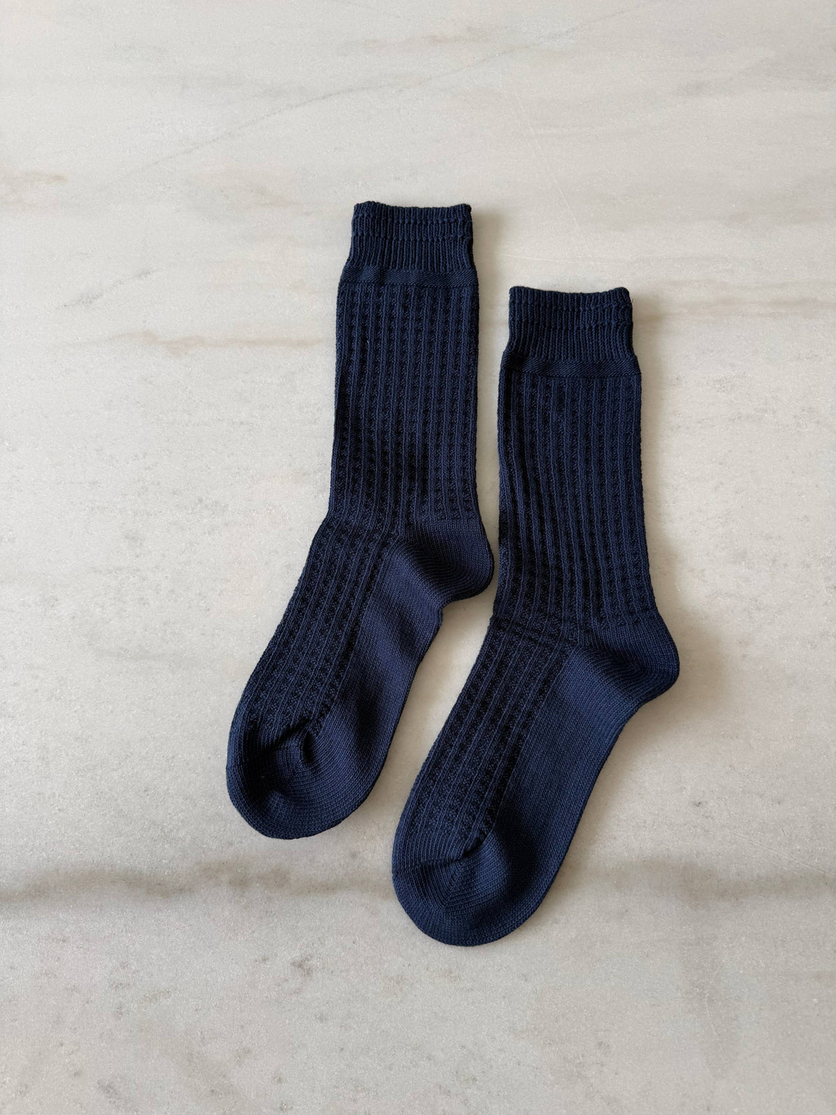 WAFFLE COTTON SOCKS: L/XL