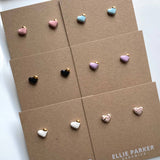 Heart Ceramic Stud Earrings