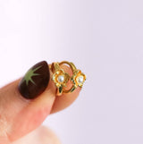 Lioro Flower and Pearl earrings