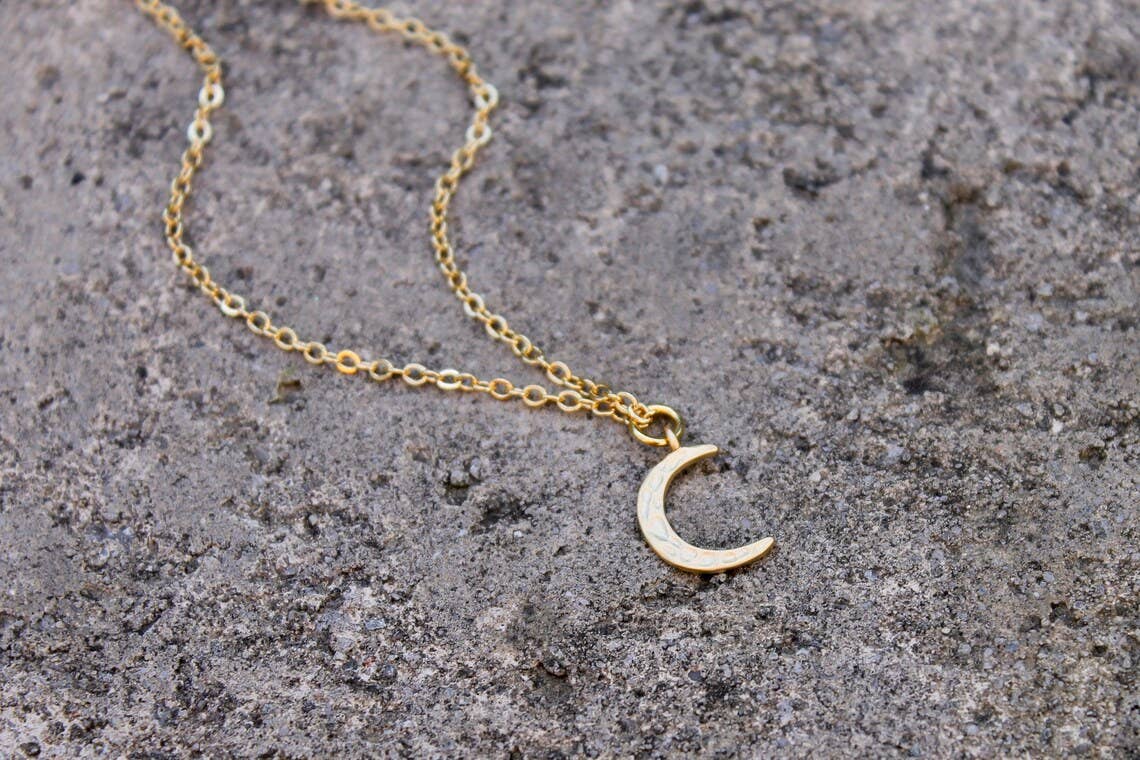 Hammered Moon Necklace