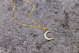 Hammered Moon Necklace
