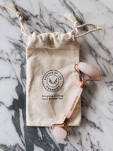 Facial Roller Tool, 100% Rose Quartz