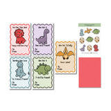 Dinosaur Valentine Set - Card Set: Red