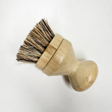 Natural Bamboo Pot & Dish Brush With Replaceable Head: Palm Brush