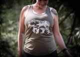 Women's Tank Top, Roaming Bear: Black