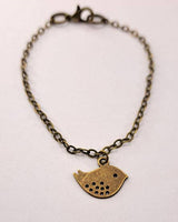 Bird Bracelet: Antique Brass