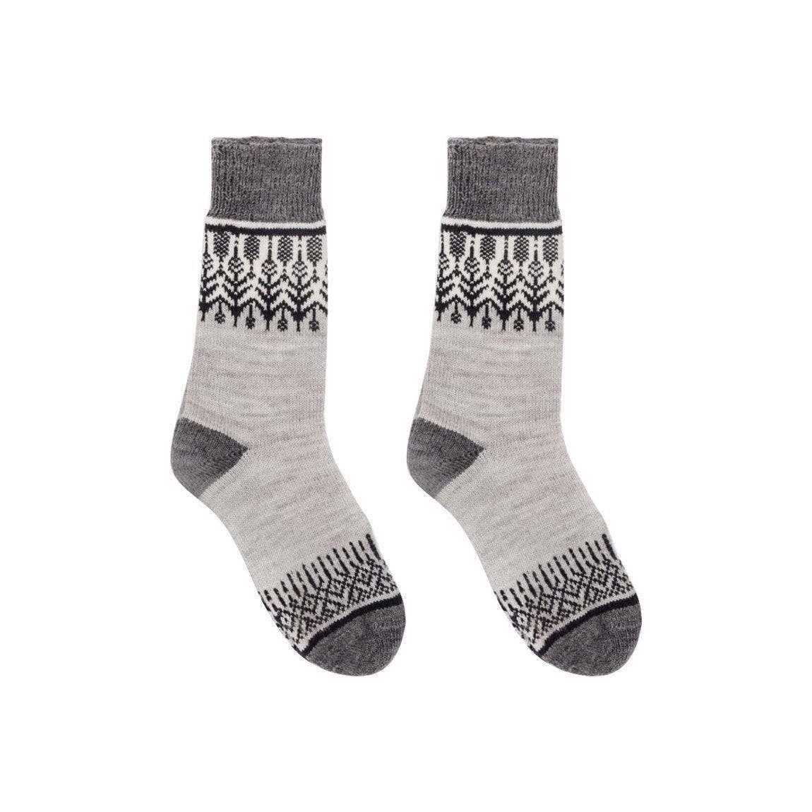Nordic Socks Merino Wool in PERFORM™ (Yule - Ash) - Unisex: Medium