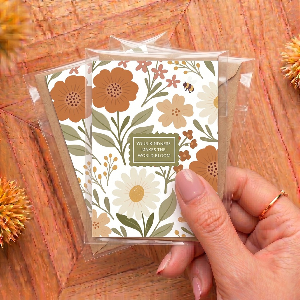 Floral Mini Card | Premium Matte Paper Greeting Card