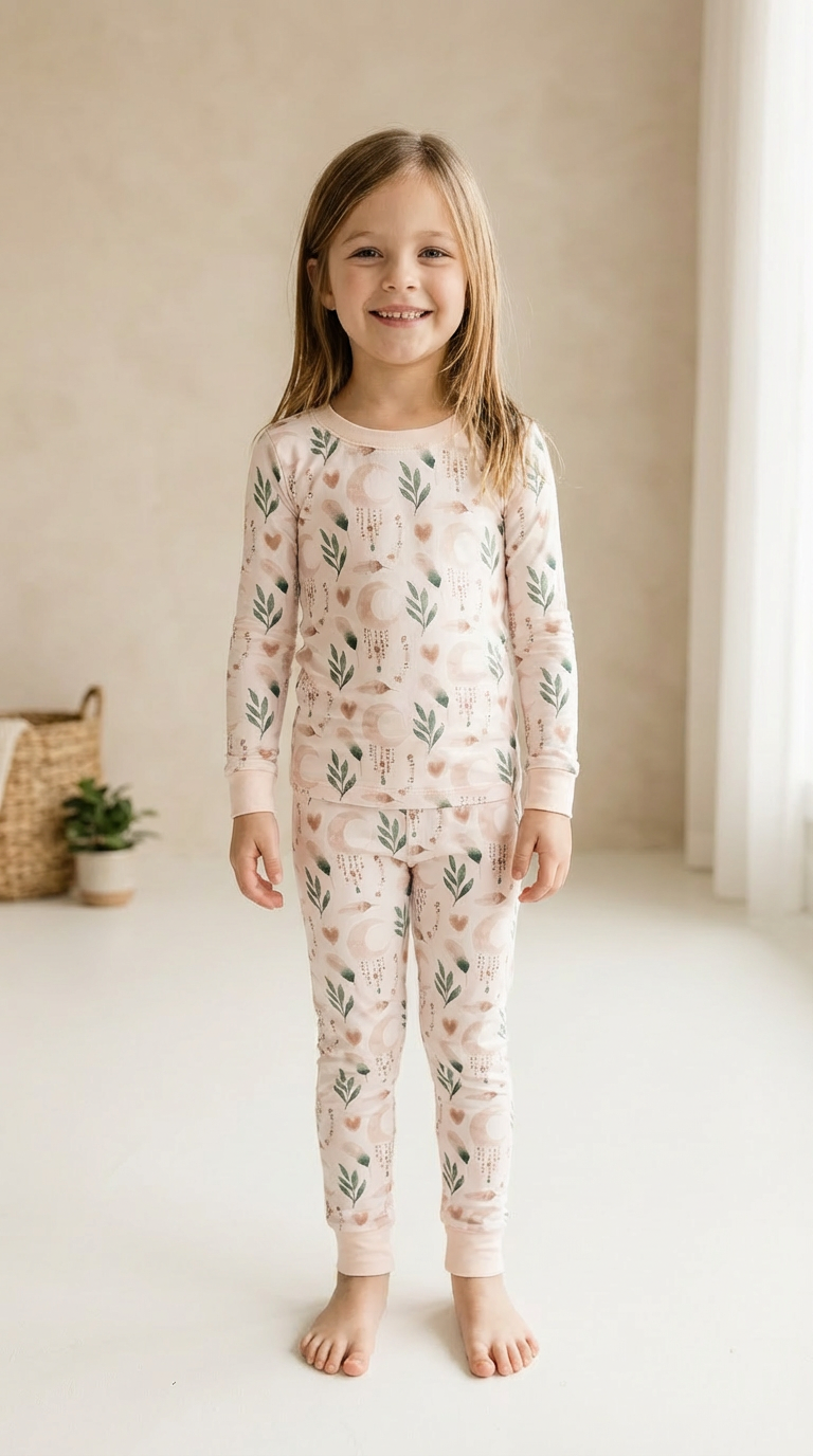 Moonlit Meadow Bamboo Two-Piece Pajama Set
