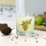 Lowball Cocktail Glass: Pinecone & Sprig