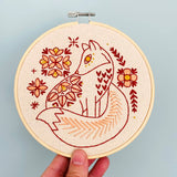 Folk Fox Complete Embroidery Kit