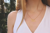 Small Gold Geometric Bear Necklace