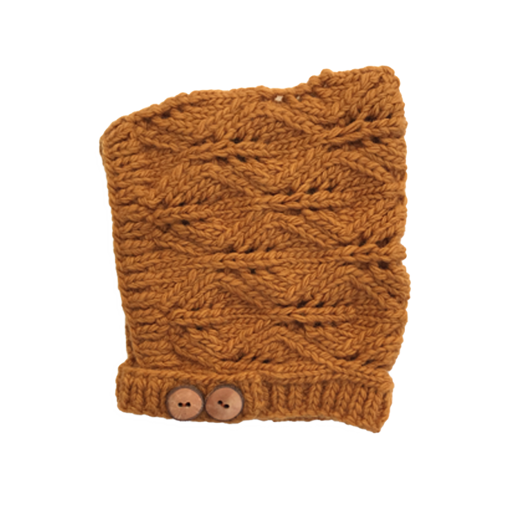 Golden Spruce Merino Wool Knit Bonnet