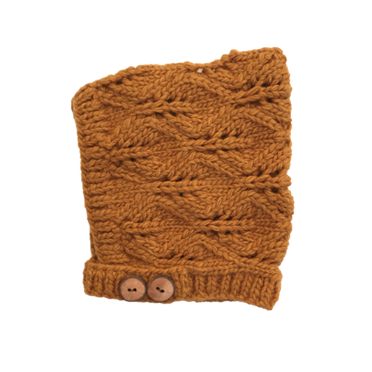 Golden Spruce Merino Wool Knit Bonnet