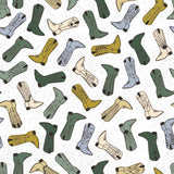 Cowboy Boot Baby Blanket  |  Western Muslin Swaddle Blanket