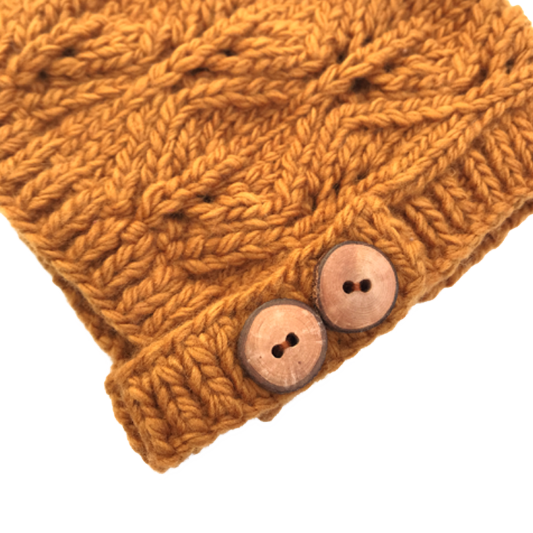 Golden Spruce Merino Wool Knit Bonnet