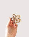 Flower Gold Claw Clip
