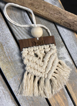 Moon phase Macrame Essential Oil Car Diffuser Charm