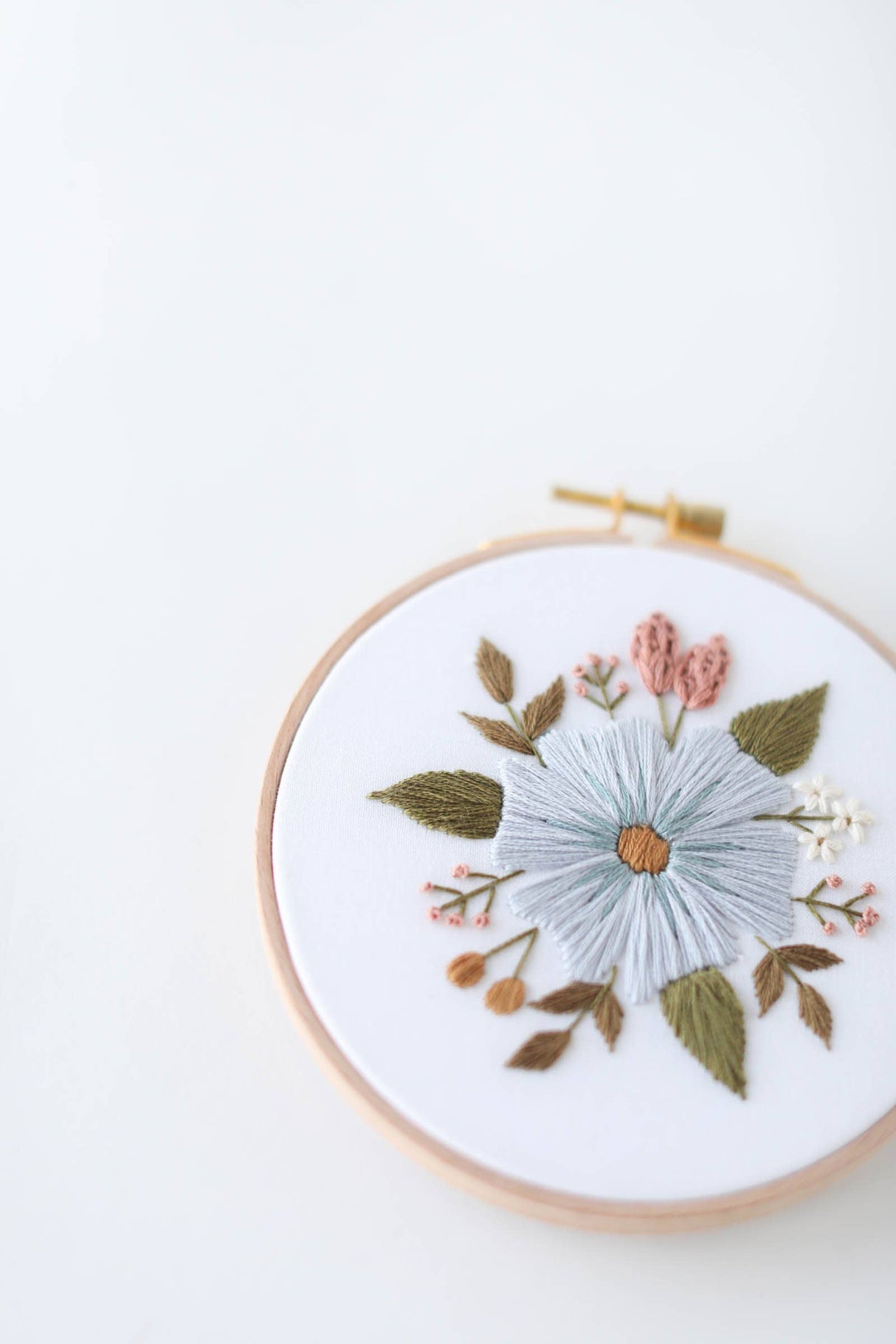 Periwinkle Blooms Embroidery Kit - Beginner