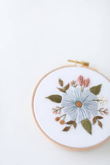 Periwinkle Blooms Embroidery Kit - Beginner
