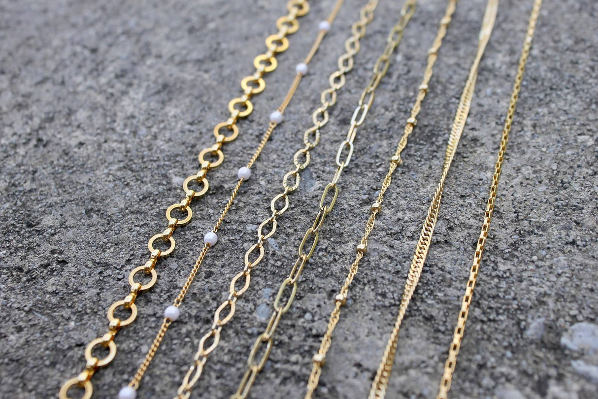 Satellite Ball Chain Layering Necklace