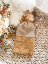Knit Beanie Toque with Fur Pom Pom