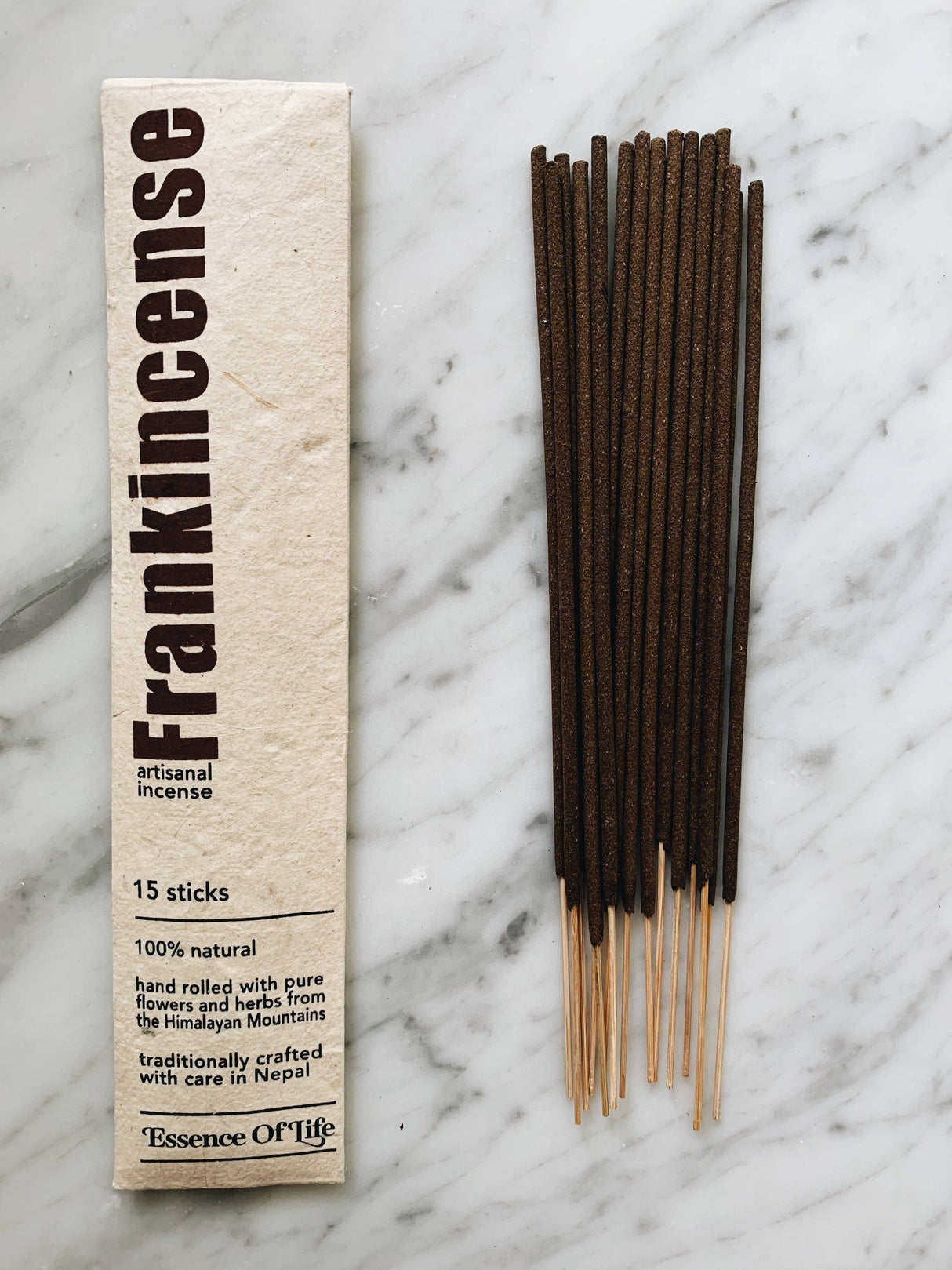 Handcrafted 100% Natural Artisanal incense: 15 sticks