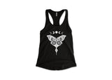 Women's Tank Top, Luna Moth: Black