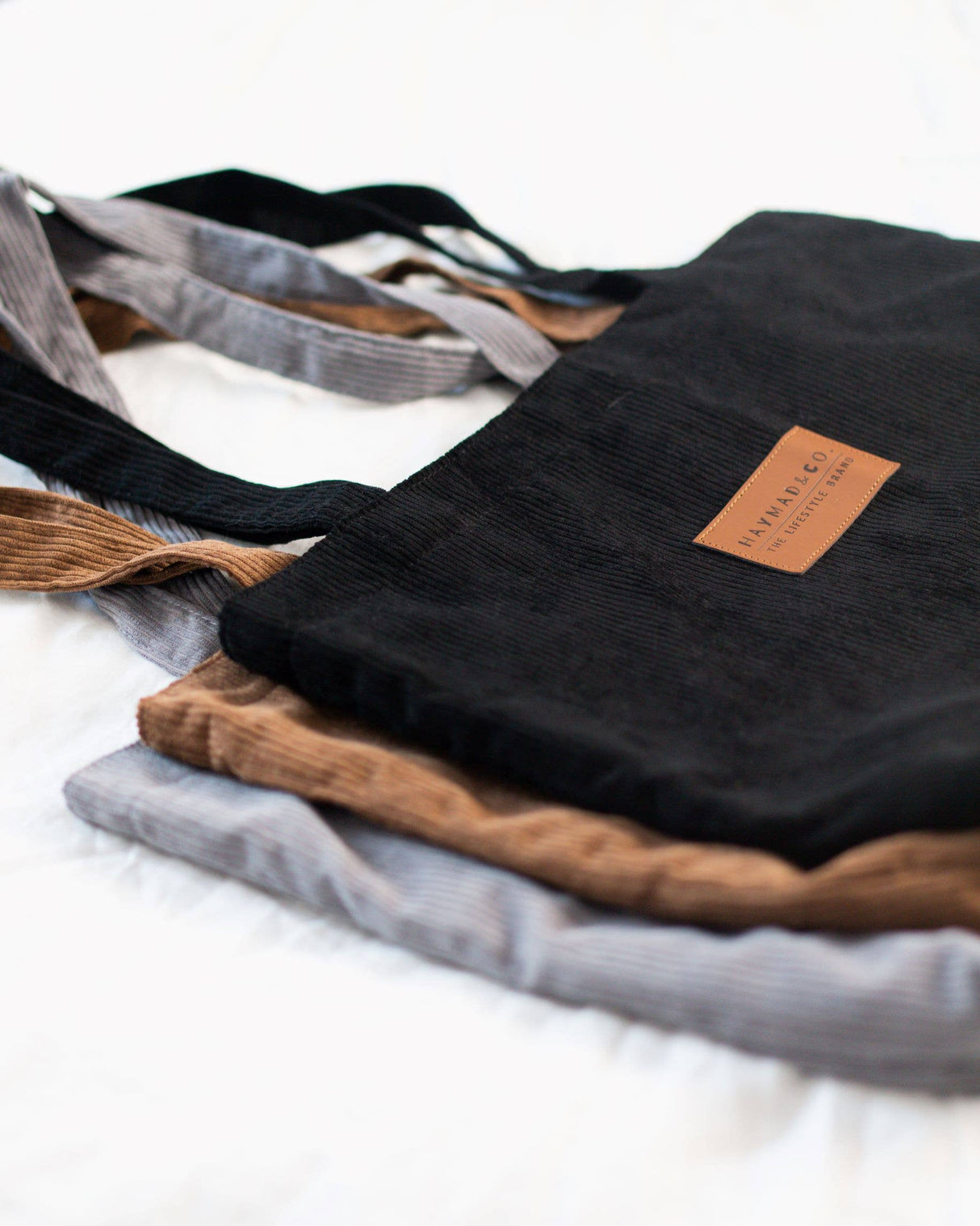 Corduroy Tote: Brown or Black