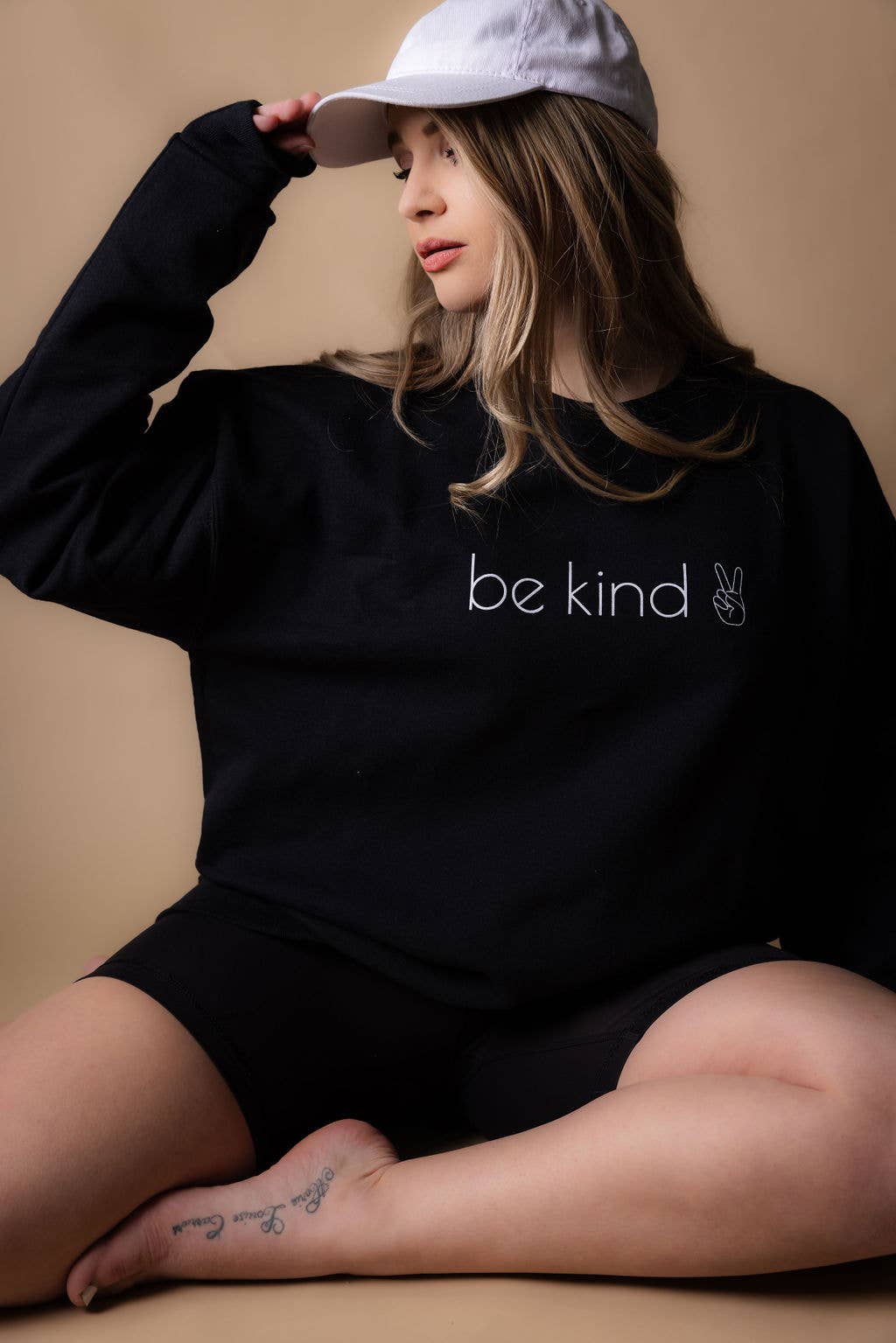 Be Kind Crewneck Sweatshirt: Black