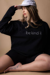Be Kind Crewneck Sweatshirt: Black