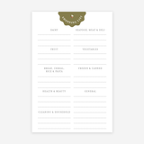 Shopping List Planner Notepad | Minimalist Groceries List