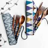 Reusable Handmade Natural Wood Cutlery Set