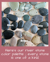Ebb & Flow Stone Necklace: Antique silver