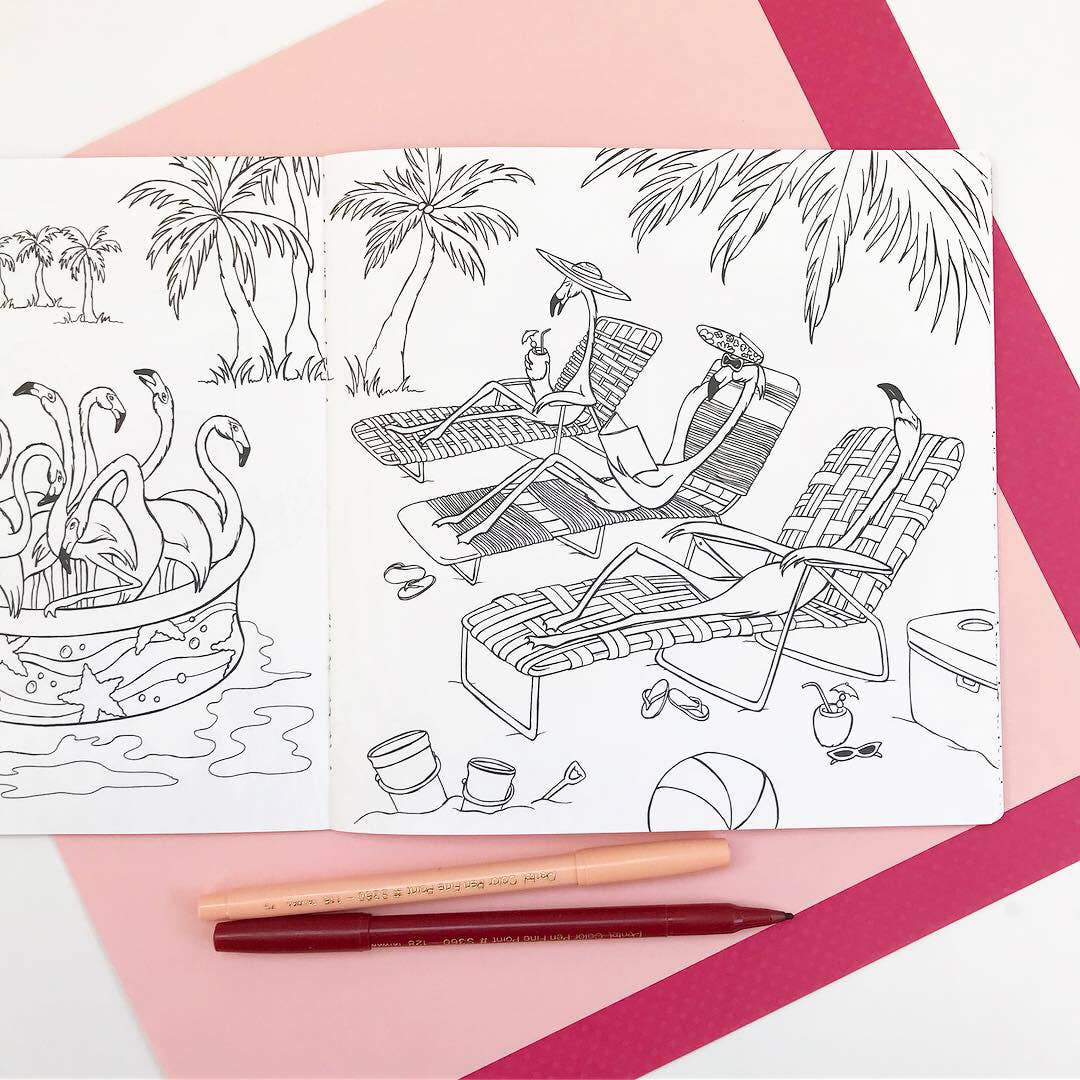The Pink Flamingos Coloring Book