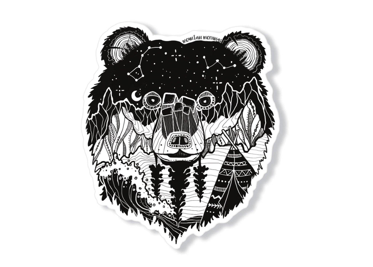 Bear Head Sticker